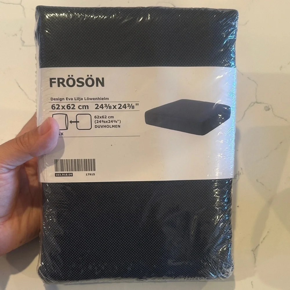 NEW IKEA Froson Cushion Cover 103.918.09 Navy Blue Sz 24 3/8 x 24 3/8